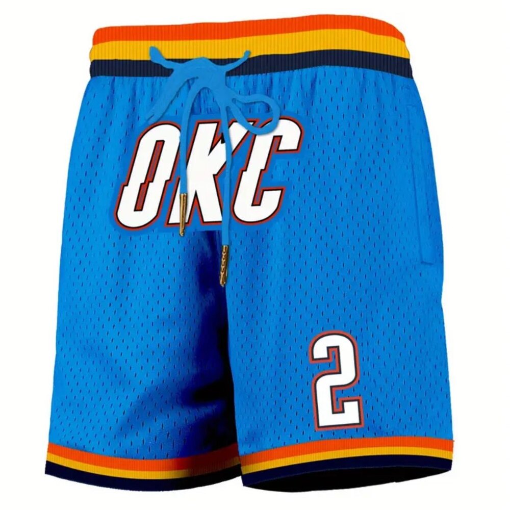 Retro Drip OKC SGA #23 Shai Finals MVP Homage Basketball Gym Shorts Men's sz L